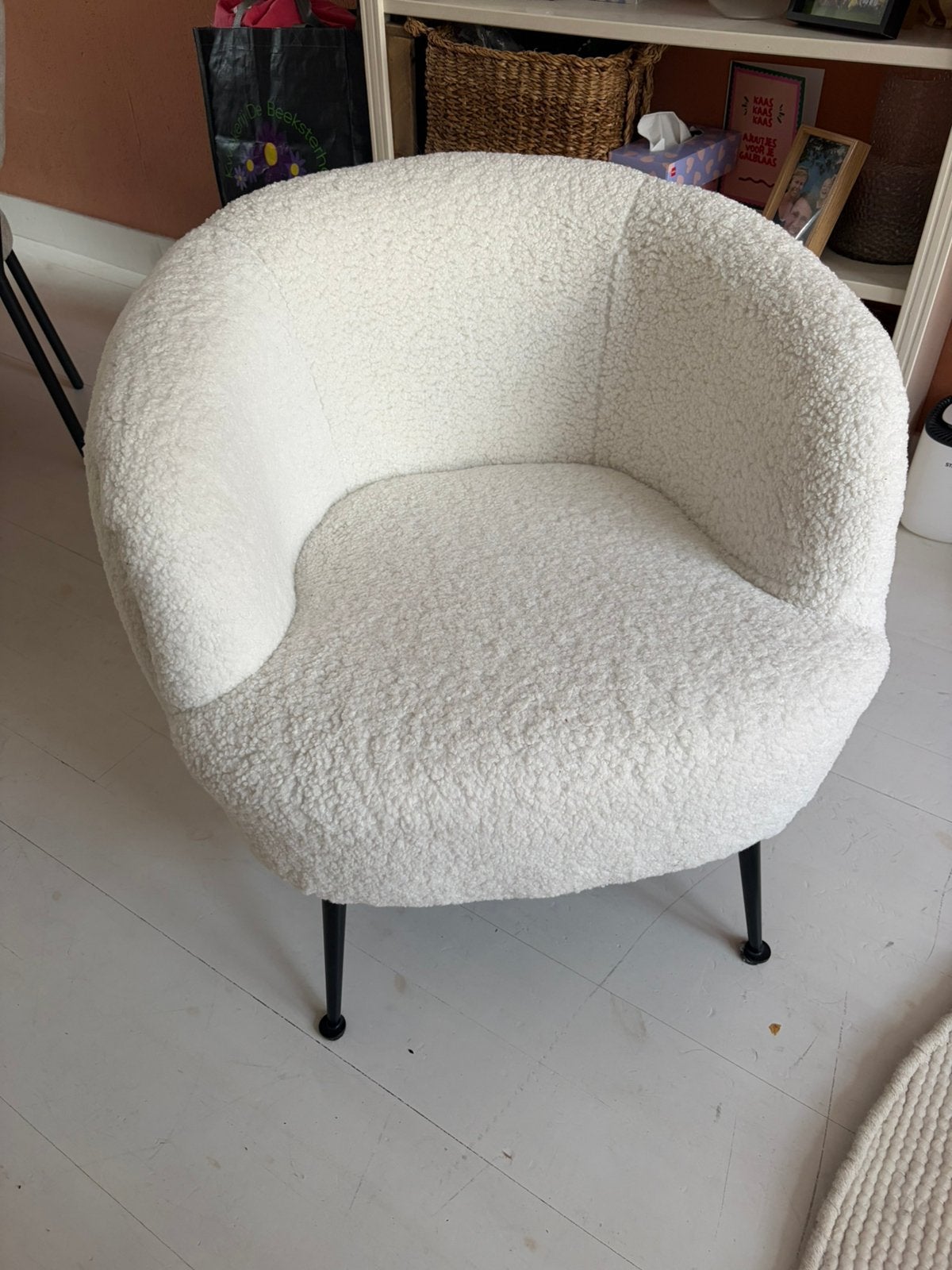 Fauteuil By-Boo Babe in wit, Ophalen, Zo goed als nieuw, 75 tot 100 cm, 50 tot 75 cm