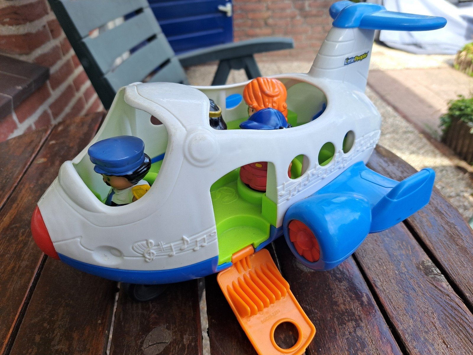 Fisher Price Little People Vliegtuig met poppetjes, Kinderen en Baby's, Speelgoed | Fisher-Price, Ophalen of Verzenden, Gebruikt