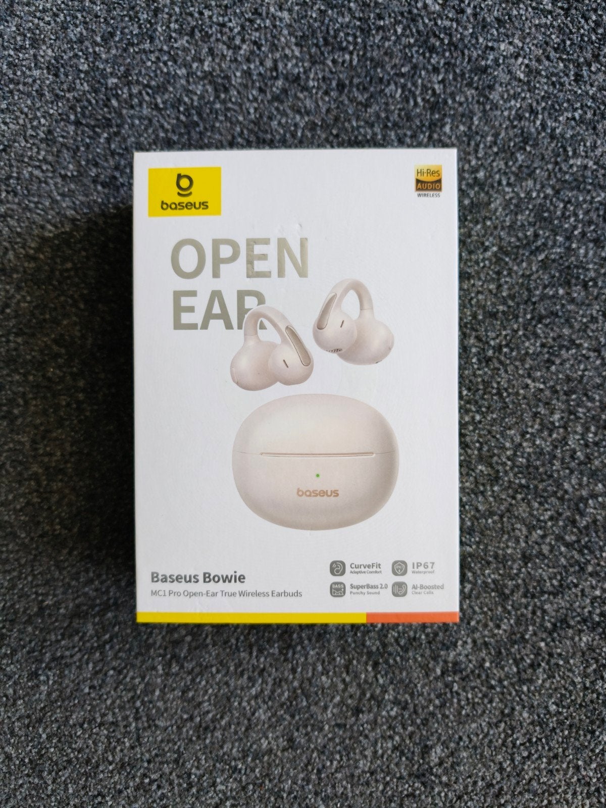 Baseus Bowie MC1 Pro Open-Ear Draadloze Oordopjes, Audio, Tv en Foto, Koptelefoons, Nieuw, Open-ear, Overige merken, Beige, Bluetooth