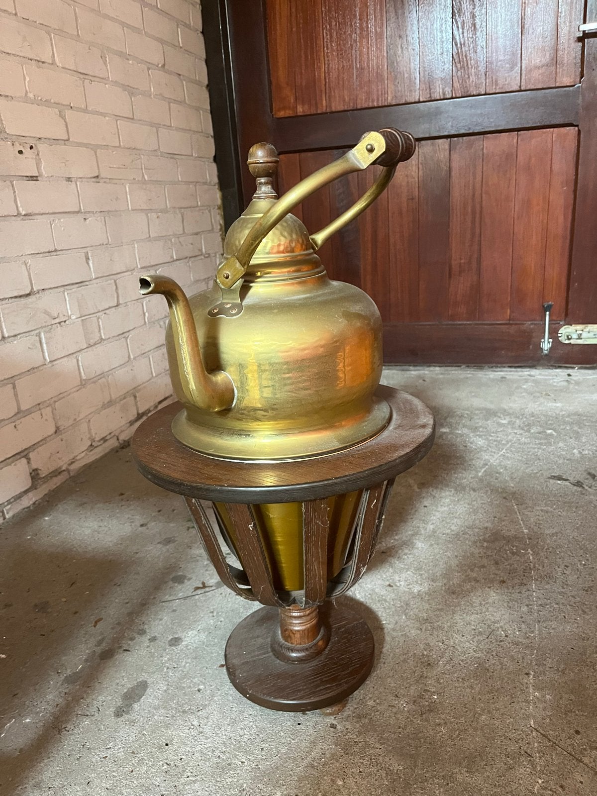Antieke Koperen Ketel met onderstel, Antiek en Kunst, Antiek | Koper en Brons, Ophalen, Koper