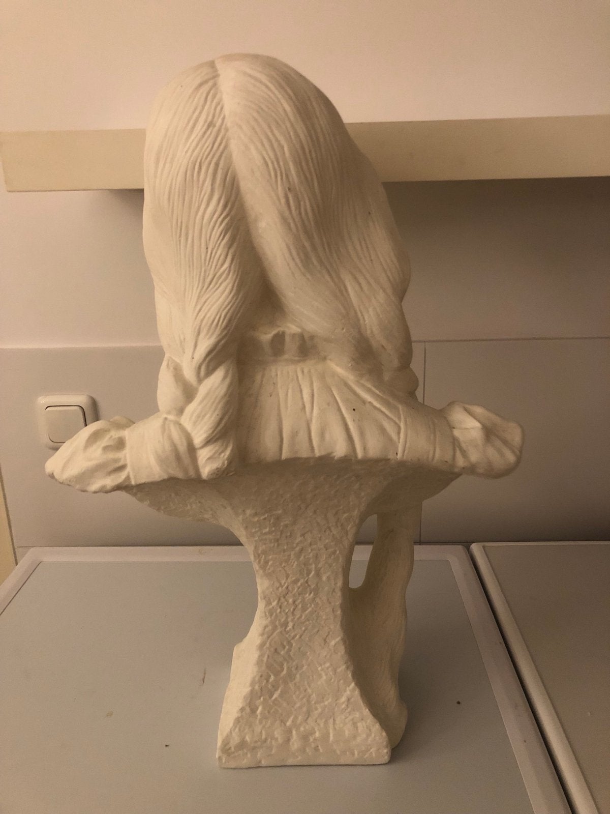 Keramische buste van een jonge vrouw, Buste, Ophalen of Verzenden, Handgemaakt, 20 - 50 cm