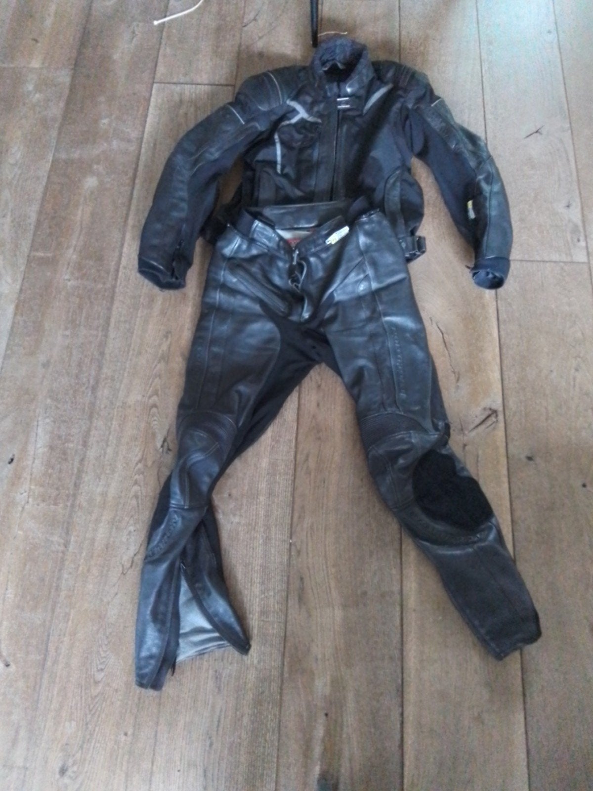 Evolution leren motorpak (jas en broek), Motoren, Kleding | Motorkleding, Combipak, Tweedehands, Ophalen of Verzenden