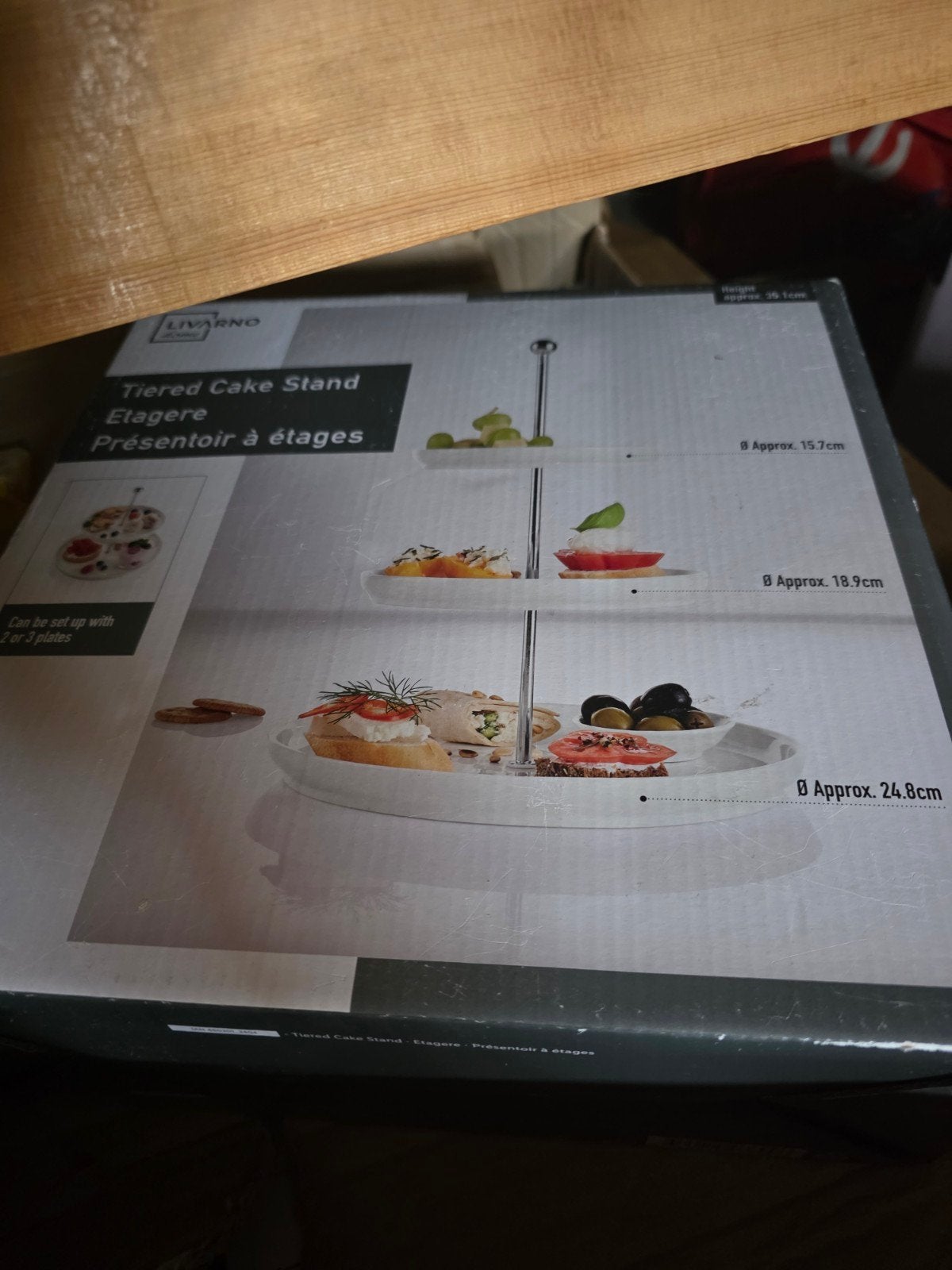 10x Zo goed als nieuwe 3-laags etagères voor bruiloft, Ophalen, Zo goed als nieuw