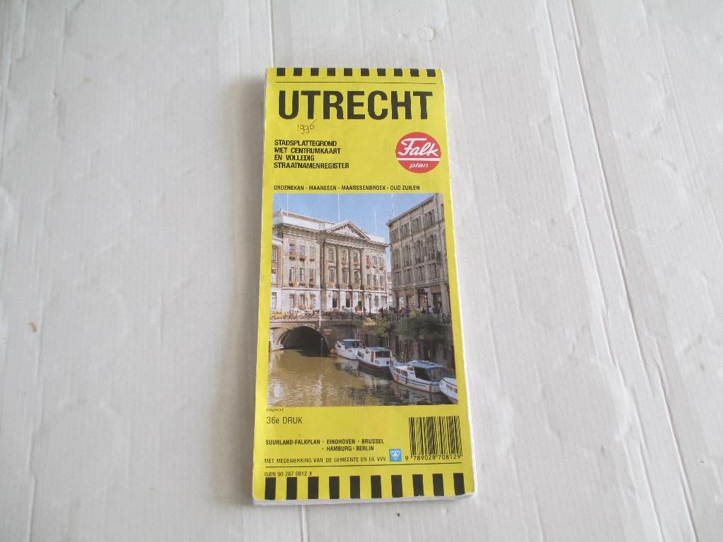 falkplan stadsplattegrond utrecht, Boeken, Atlassen en Landkaarten, Gelezen, Ophalen of Verzenden, Landkaart, 1800 tot 2000