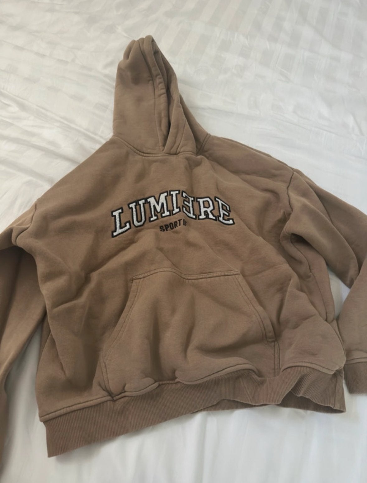 Lumiere Sport Hoodie - Bruin/Beige - Maat XS, Ophalen of Verzenden, Gedragen, Maat 34 (XS) of kleiner, Bruin