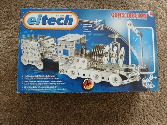 NIEUW EITECH constructieset trein met wagon staal 91 delig, Kinderen en Baby's, Ophalen of Verzenden, Nieuw