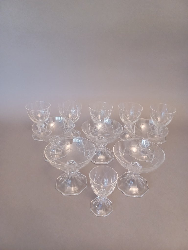 Yale kristal Val Saint Lambert - geslepen glazen, Ophalen of Verzenden