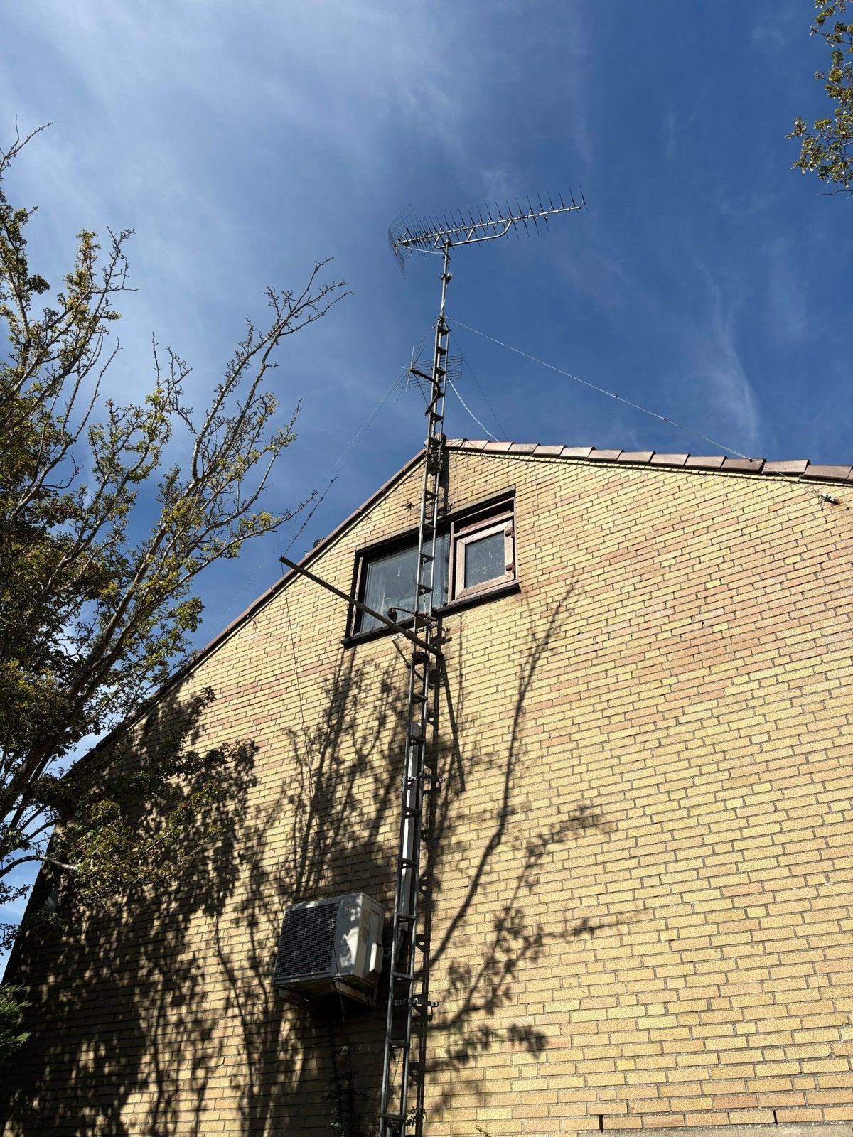 Antenne met Mast - Gebruikt, Goede Staat, Ophalen, Gebruikt, Antenne