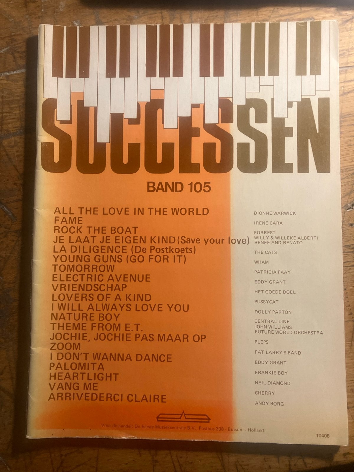Successen Band 105 - Diverse Artiesten Bladmuziek, Muziek en Instrumenten, Bladmuziek, Gebruikt, Ophalen of Verzenden, Thema, Piano