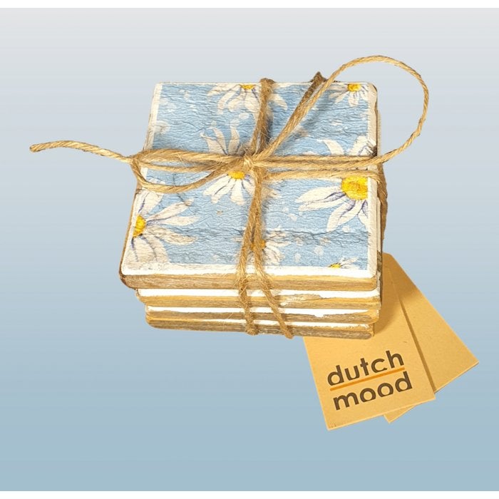 DUTCH MOOD - ONDERZETTERS - KLEUR - MARGRIETJES, Ophalen of Verzenden, Nieuw, Hout