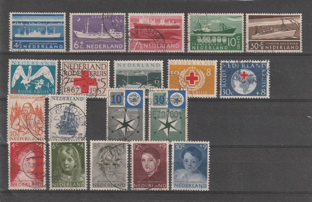 Nederland - jaargang 1957 gestempeld, compleet., Ophalen of Verzenden, Na 1940, Gestempeld