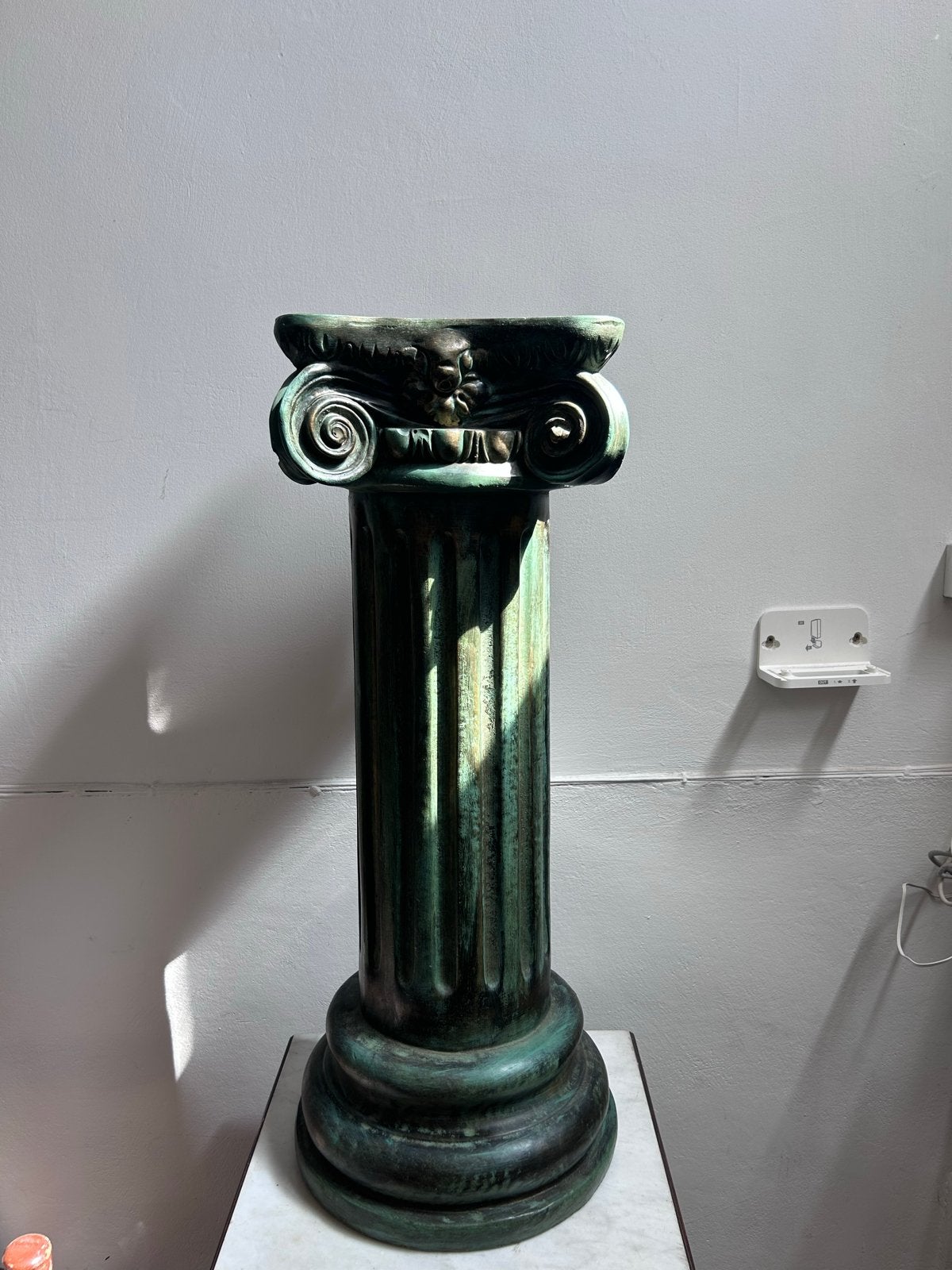 Decoratieve Korinthische Zuil - Groen Patina, Ophalen of Verzenden