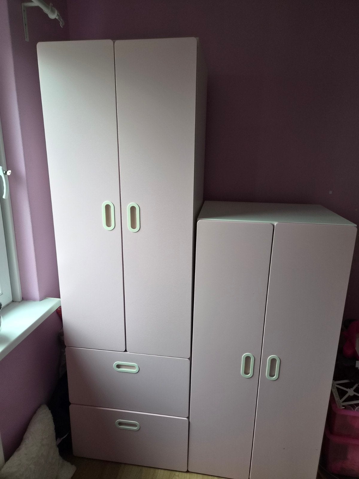 Ikea roze kledingkast, Ophalen, Gebruikt, 50 tot 100 cm, Met lade(s)