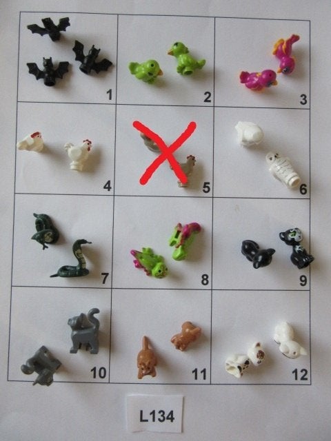 L134 LEGO DIEREN VLEERMUIS VOGELS KATTEN KAMELEON KIP UIL, Dalwagen 45b, 6669 CB Dodewaard, Lego, Nieuw, Ophalen of Verzenden