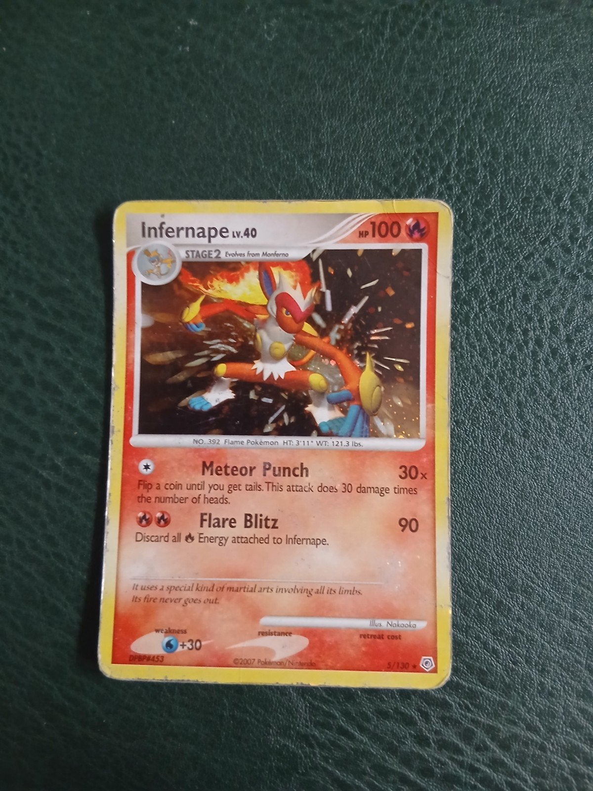 Pokémon Infernape LV.40 Kaart - Gebruikt, Ophalen of Verzenden, Gebruikt, Losse kaart