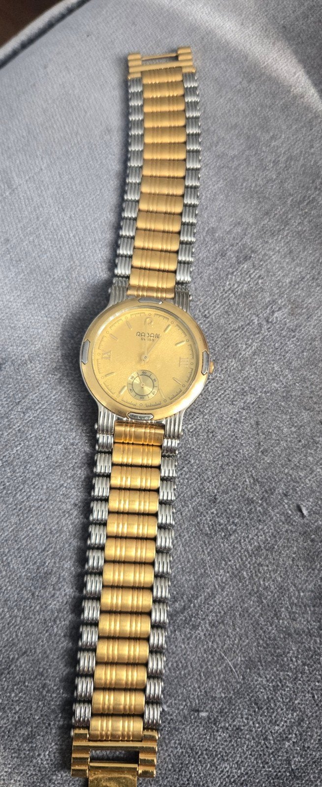 Raban Swiss 24K 10M verguld horloge, Overige merken, Staal, Gebruikt, Polshorloge