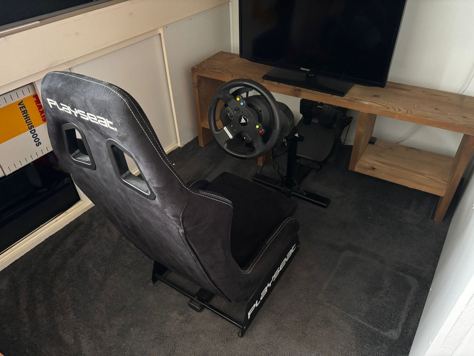 Playseat met Thrustmaster TMX Pro racestuur en pedalen, Ophalen of Verzenden, Overige merken, Zo goed als nieuw