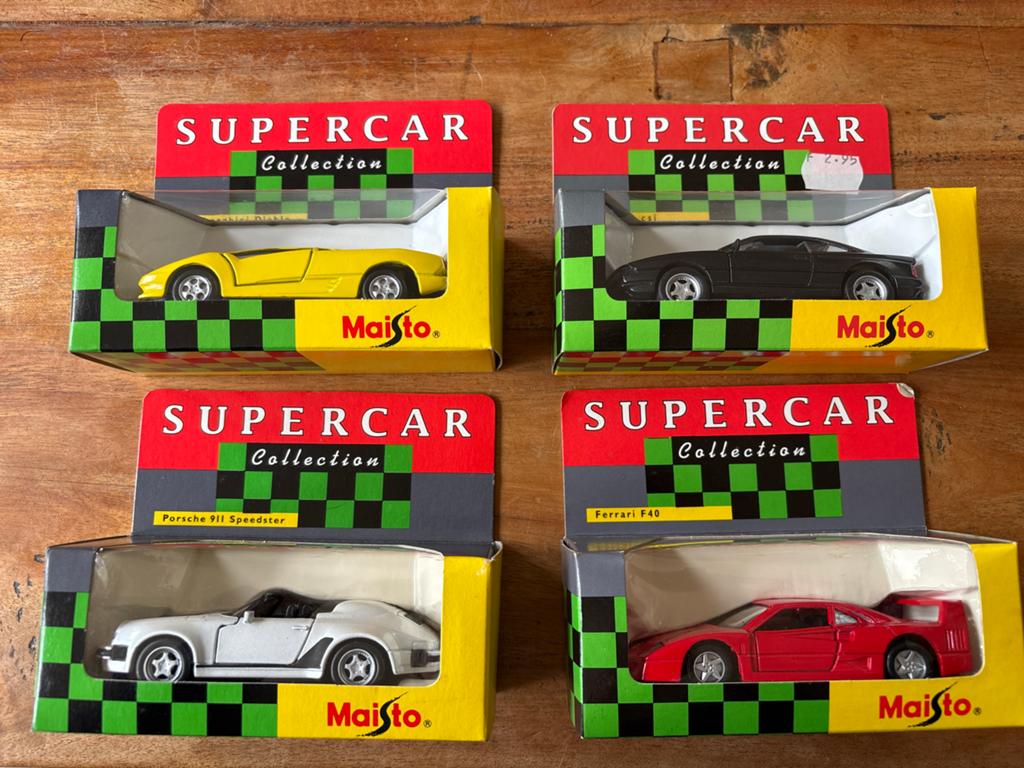Maisto Supercar Collection - 4 modelauto's, Hobby en Vrije tijd, Modelauto's | 1:43, Ophalen of Verzenden, Nieuw, Auto, Overige merken