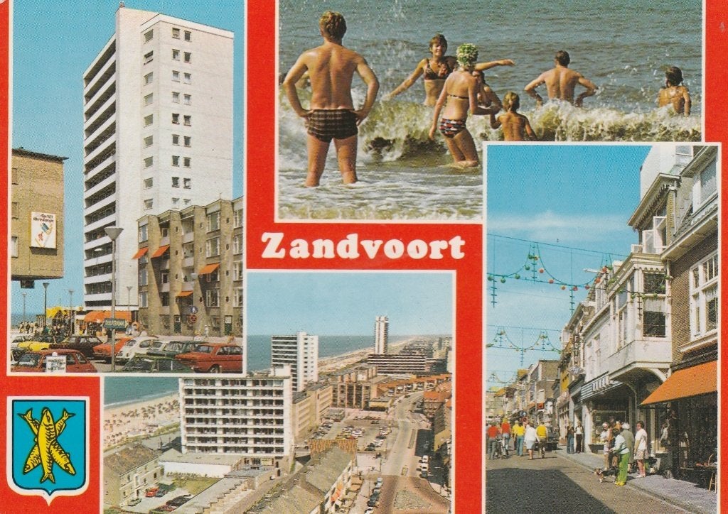 ZANDVOORT Flatgebouw Badgasten Winkels, Verzenden, 1980 tot heden, Gelopen, Noord-Holland