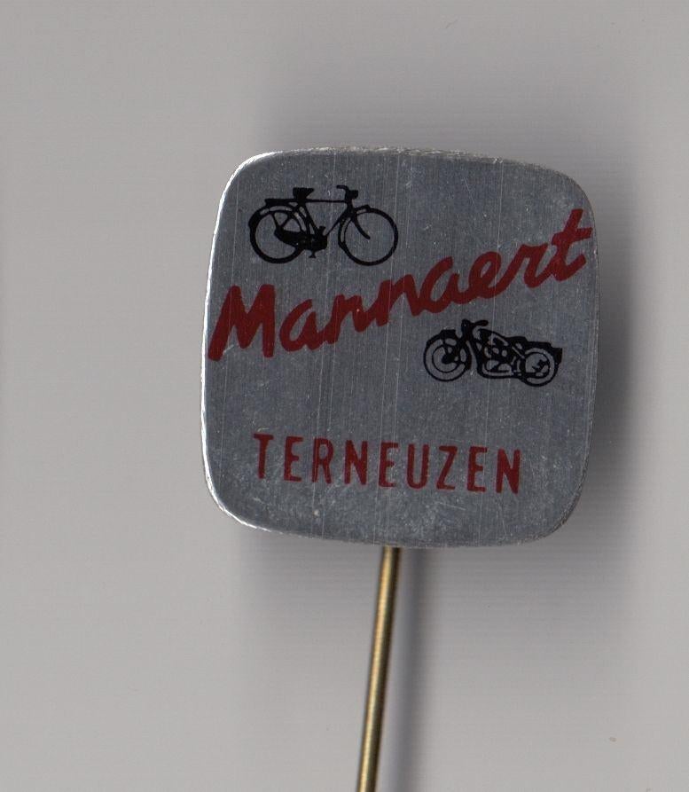 Mannaert Terneuzen Fiets Brommer speldje, Gebruikt, Niet vindbaar, Niet vindbaar, Speldje of Pin