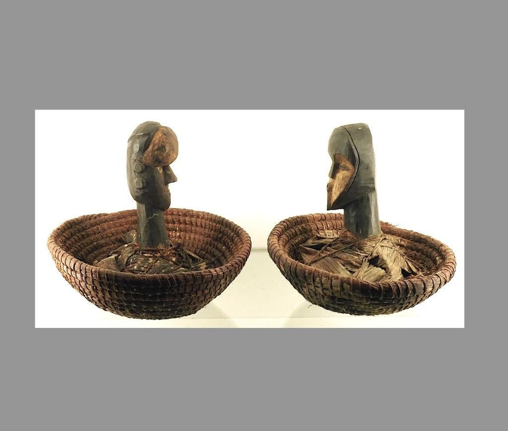 Afr. kunst oa Reliek manden Congo (251005-03/04) prijs p.st., Ophalen of Verzenden