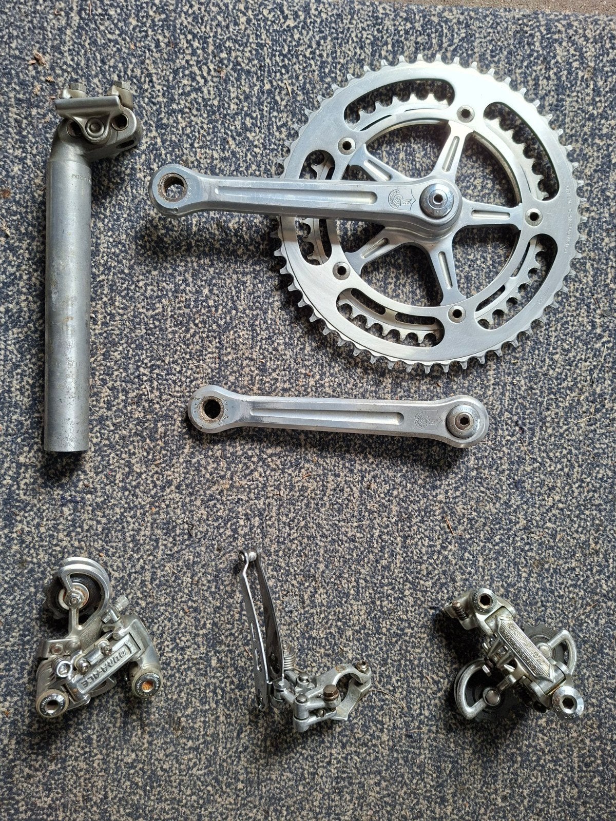 Vintage Campagnolo Record en Shimano Dura-Ace Fietsonderdele, Fietsen en Brommers, Crankstel of Pedalen, Ophalen of Verzenden