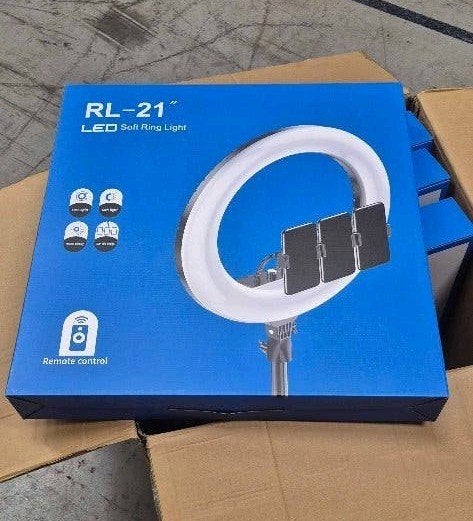 45x Ringlight / LED-ringlamp met 3 telefoonhouders + voeding, Audio, Tv en Foto, Fotografie | Fotostudio en Toebehoren, Ophalen