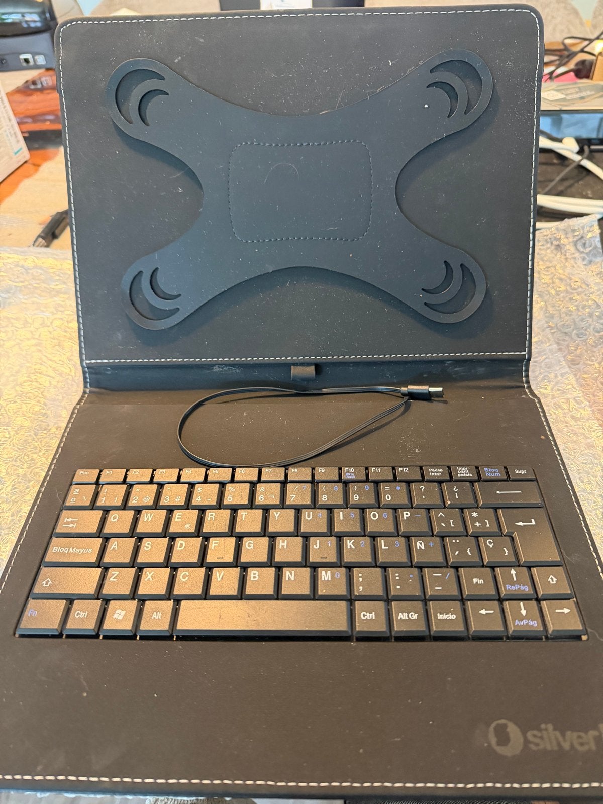 Universele tablet/iPad hoes met toetsenbord - Nieuw, Ophalen of Verzenden, Nieuw, 10 inch, Bescherming voor- en achterkant