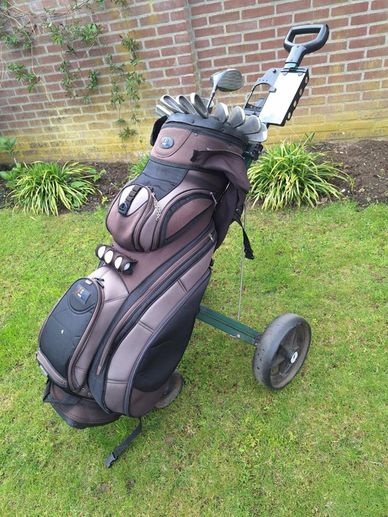 Heren golfset Acer compleet met golftrolley, Ophalen, Gebruikt, Set