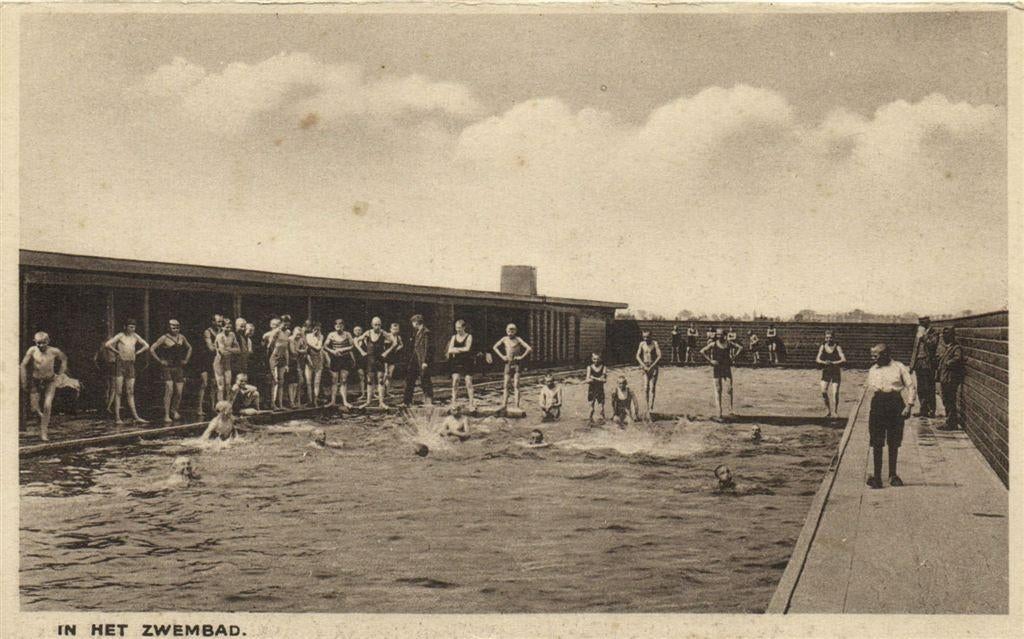 In het Zwembad. - Neerbosch - ongelopen, Verzamelen, Ansichtkaarten | Nederland, Verzenden, Voor 1920, Ongelopen, Noord-Brabant