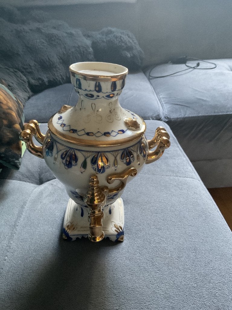 Vintage Gzhel Samovar, Ophalen of Verzenden