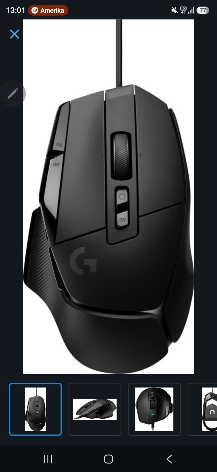 Logitech G502 X Bedrade Gaming Muis - Zwart, Computers en Software, Muizen, Zo goed als nieuw, Muis, Rechtshandig, Bedraad, Gaming muis