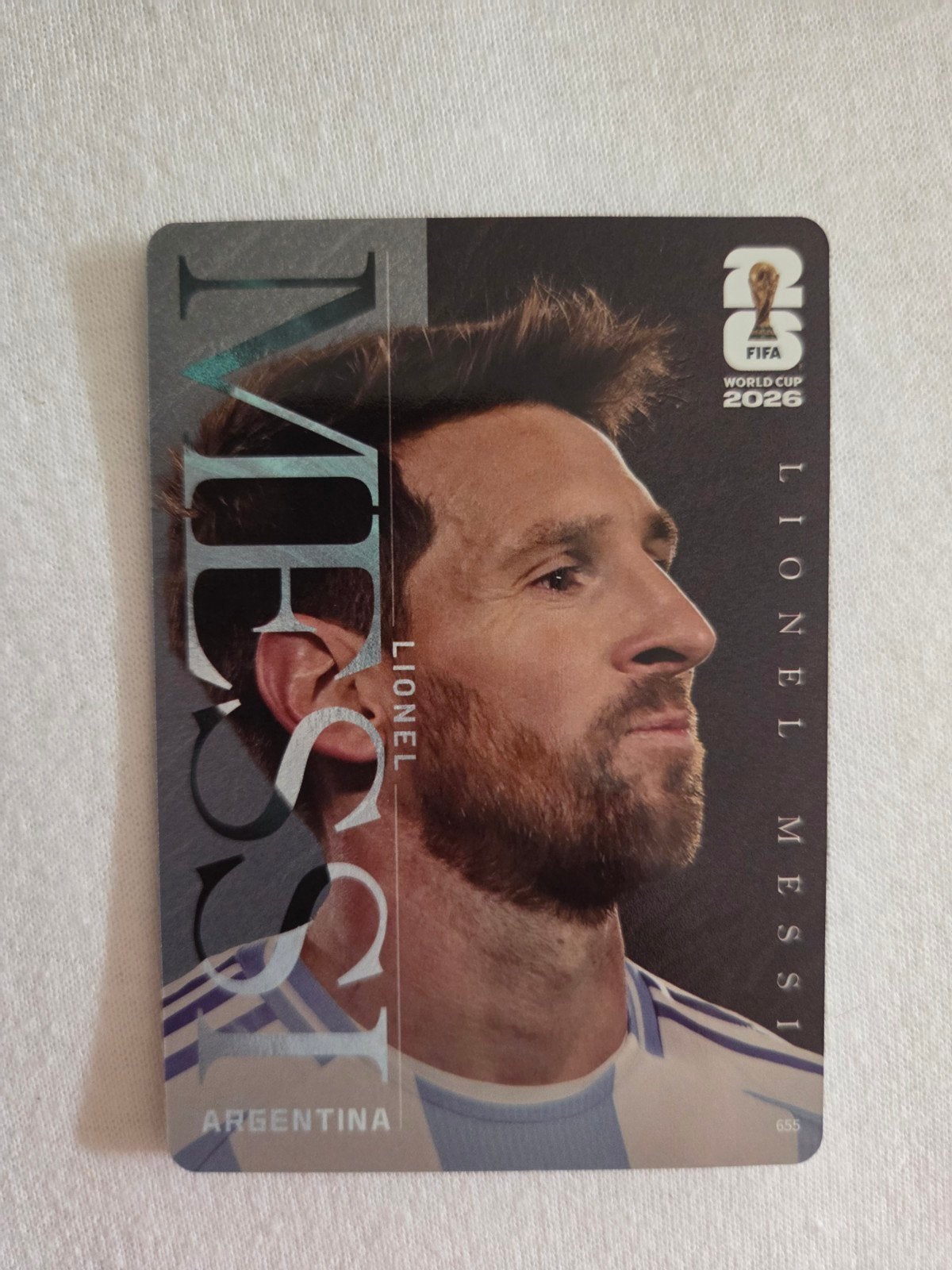 Lionel Messi Panini  Kayou FIFA World Cup 2026 – GOAT Foil, Ophalen of Verzenden, Zo goed als nieuw, Buitenlandse clubs, Spelerskaart