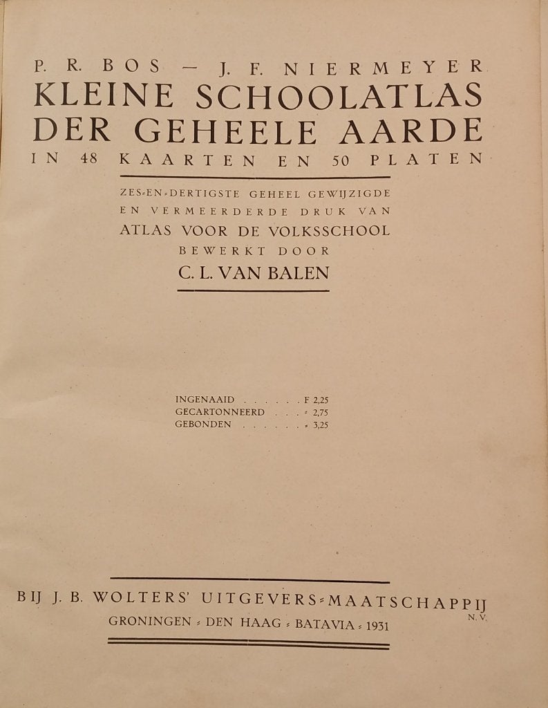 Te Koop: Drie (bos) atlassen., Gelezen, Overige atlassen, Ophalen of Verzenden, 1800 tot 2000