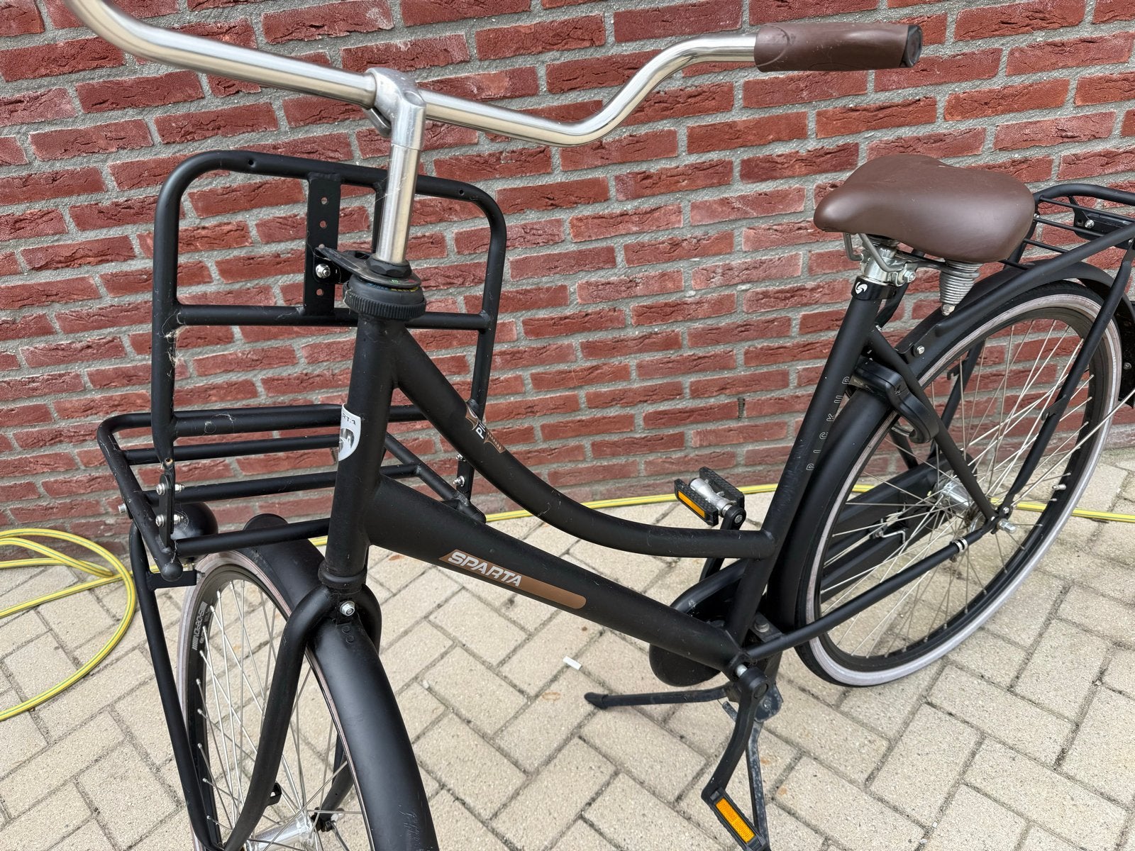 Sparta transportfiets met voordrager en terugtraprem, Terugtraprem, Sparta, Ophalen of Verzenden, 53 tot 56 cm
