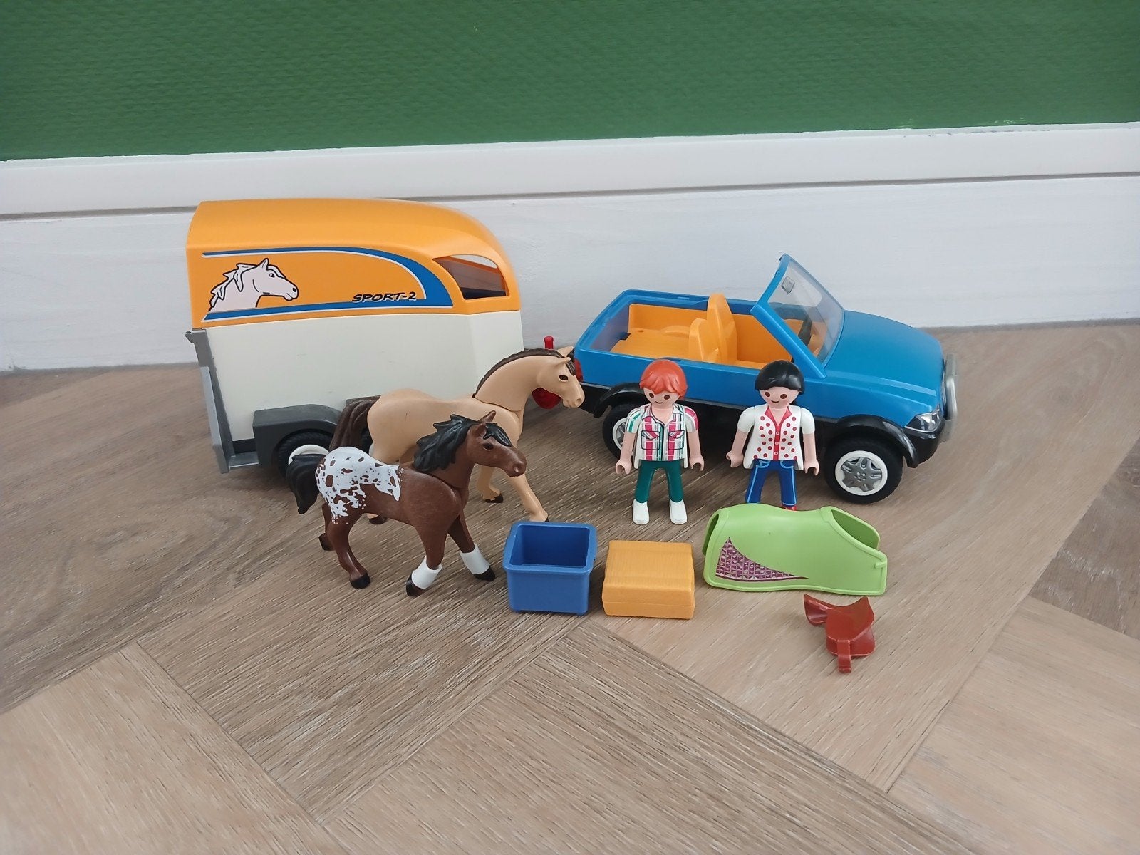 Playmobil Paardentrailer met Auto en Accessoires, Ophalen, Gebruikt