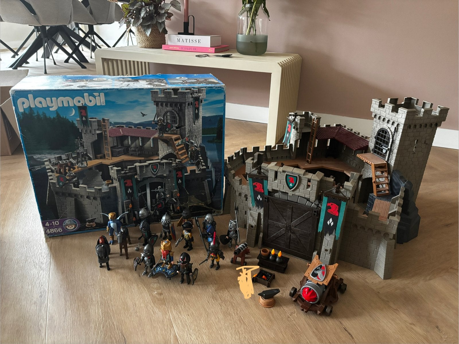Playmobil 4866 kasteel met ridders, Gebruikt, Complete set, Ophalen of Verzenden, Kasteel/Fort