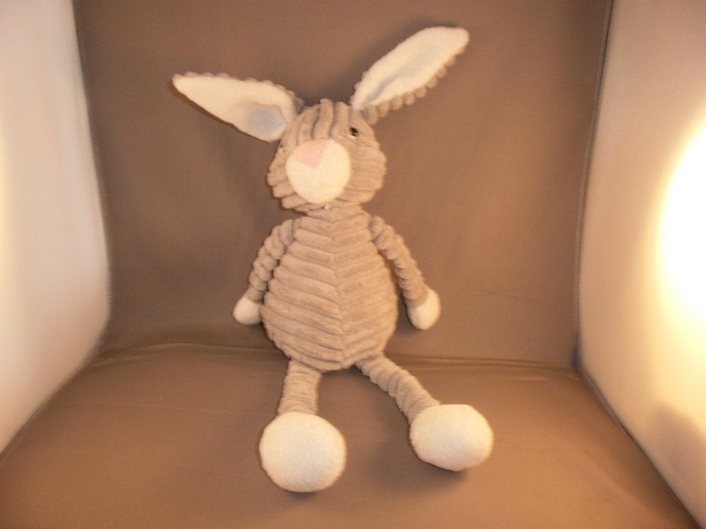 ko Bonnie London konijn grijze ribstof witte velours oren/, Overige merken, Ophalen of Verzenden, Middelgroot (20 tot 80 cm), Bruin