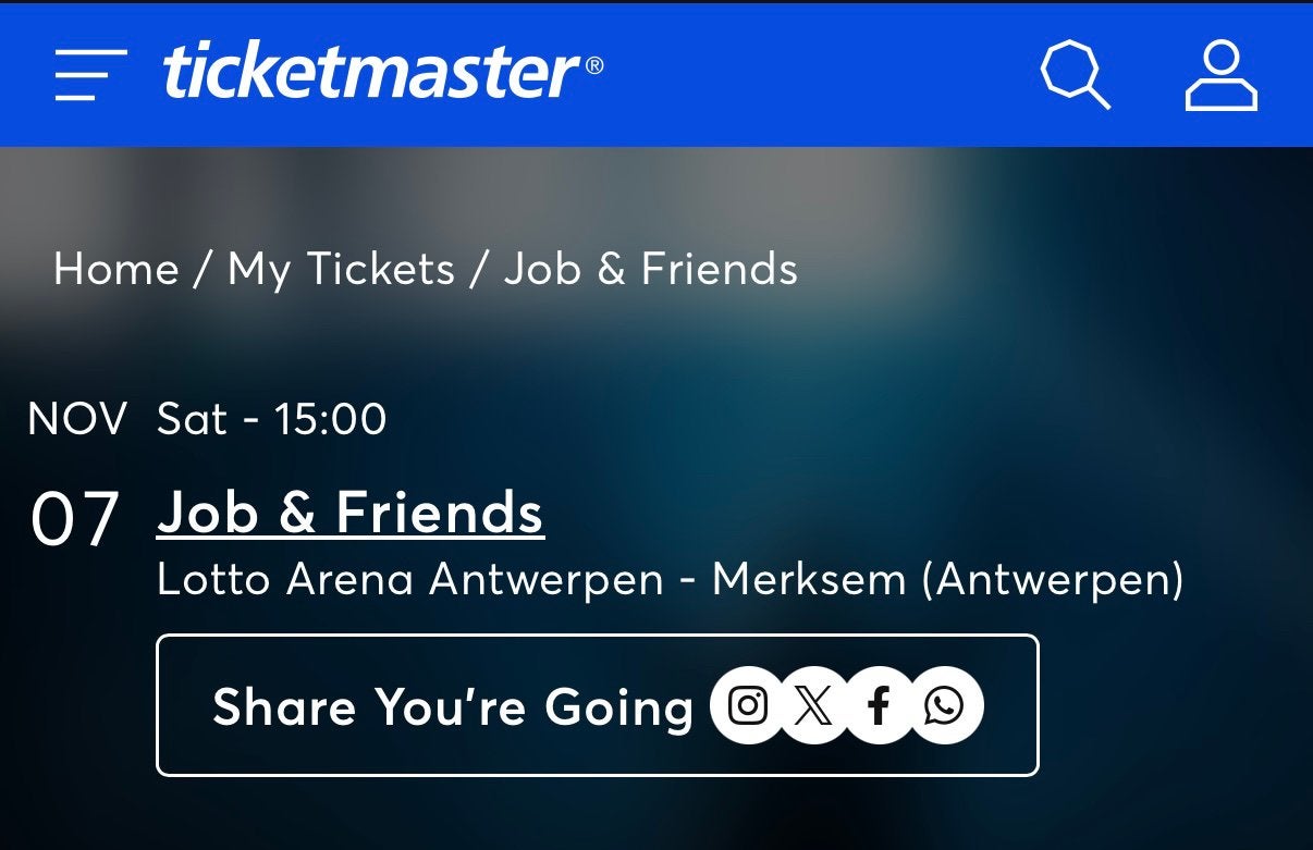 2 kaartjes voor Job&friends, Twee personen, November