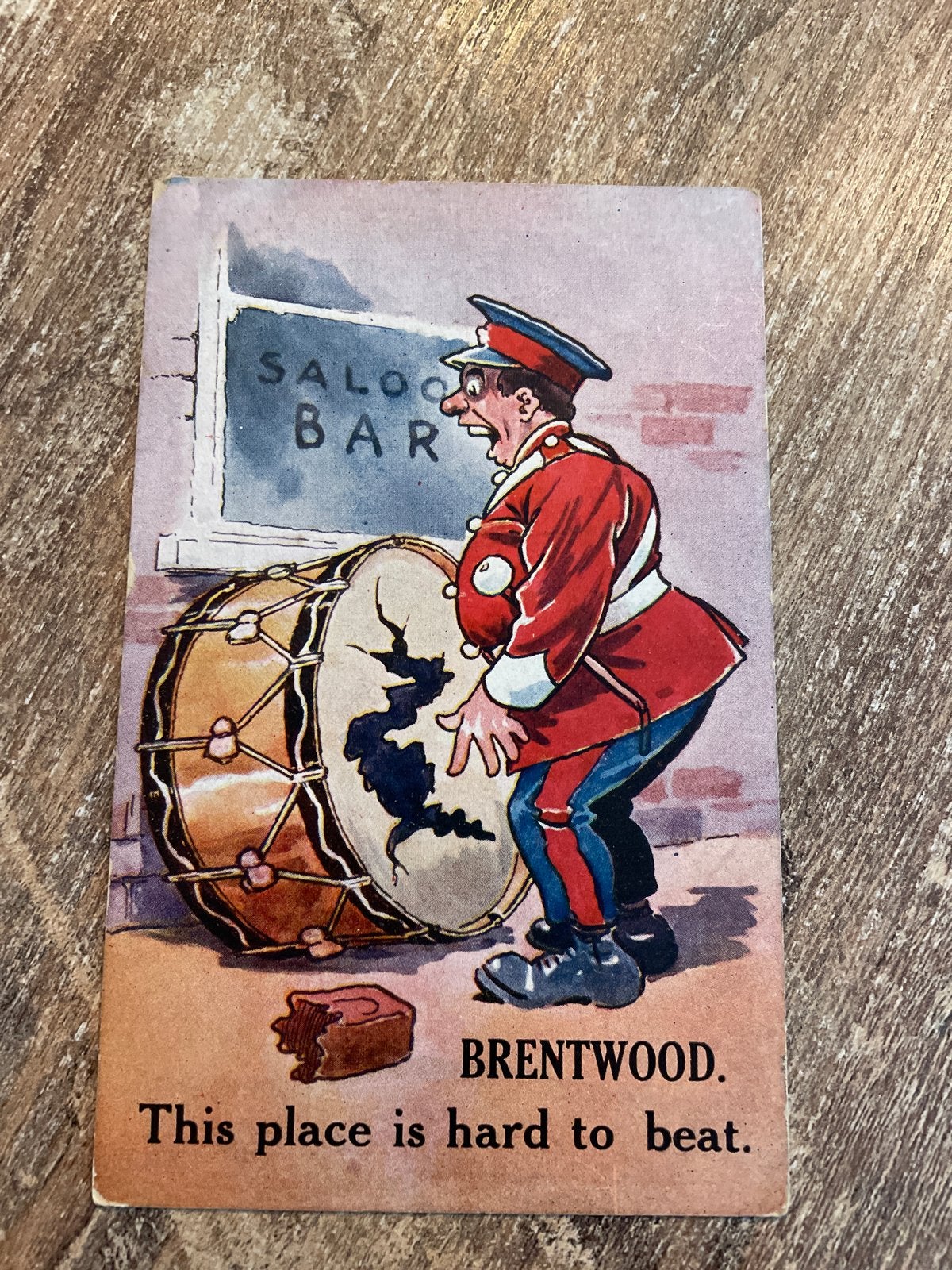 Vintage humoristische ansichtkaart - Brentwood, Verzamelen, Ophalen of Verzenden, Ongelopen, Overige thema's