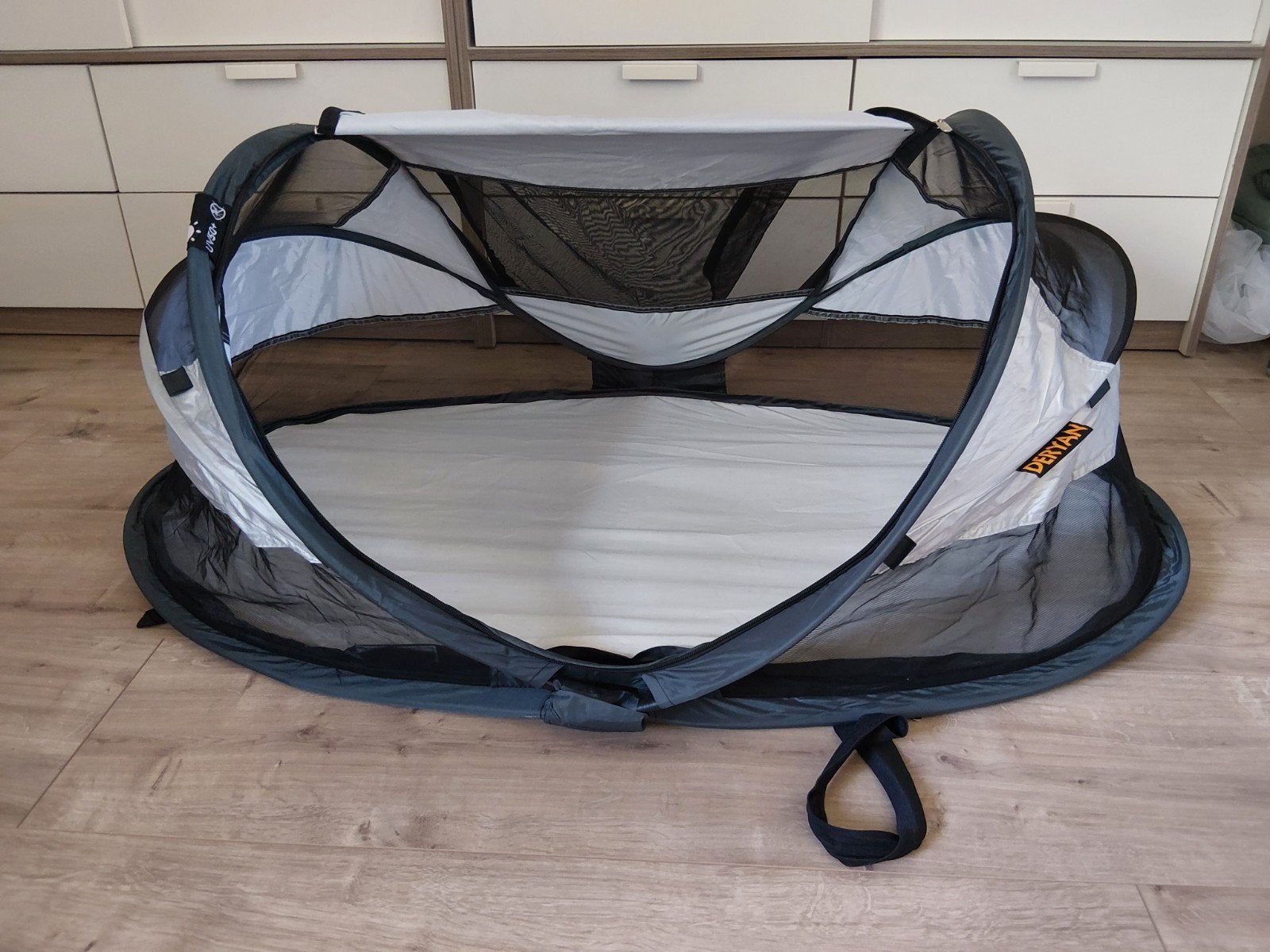 Deryan Baby Luxe Campingbedje met 3D Welcool matras, Kinderen en Baby's, Babywiegjes en Ledikanten, Ophalen, Zo goed als nieuw