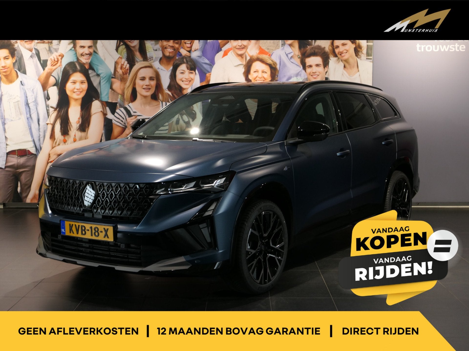 Renault Espace E-Tech full hybrid 200 esprit Alpine 7p. | Pa, Auto's, Dealer onderhouden, Gebruikt, 1199 cc, 2 kWh