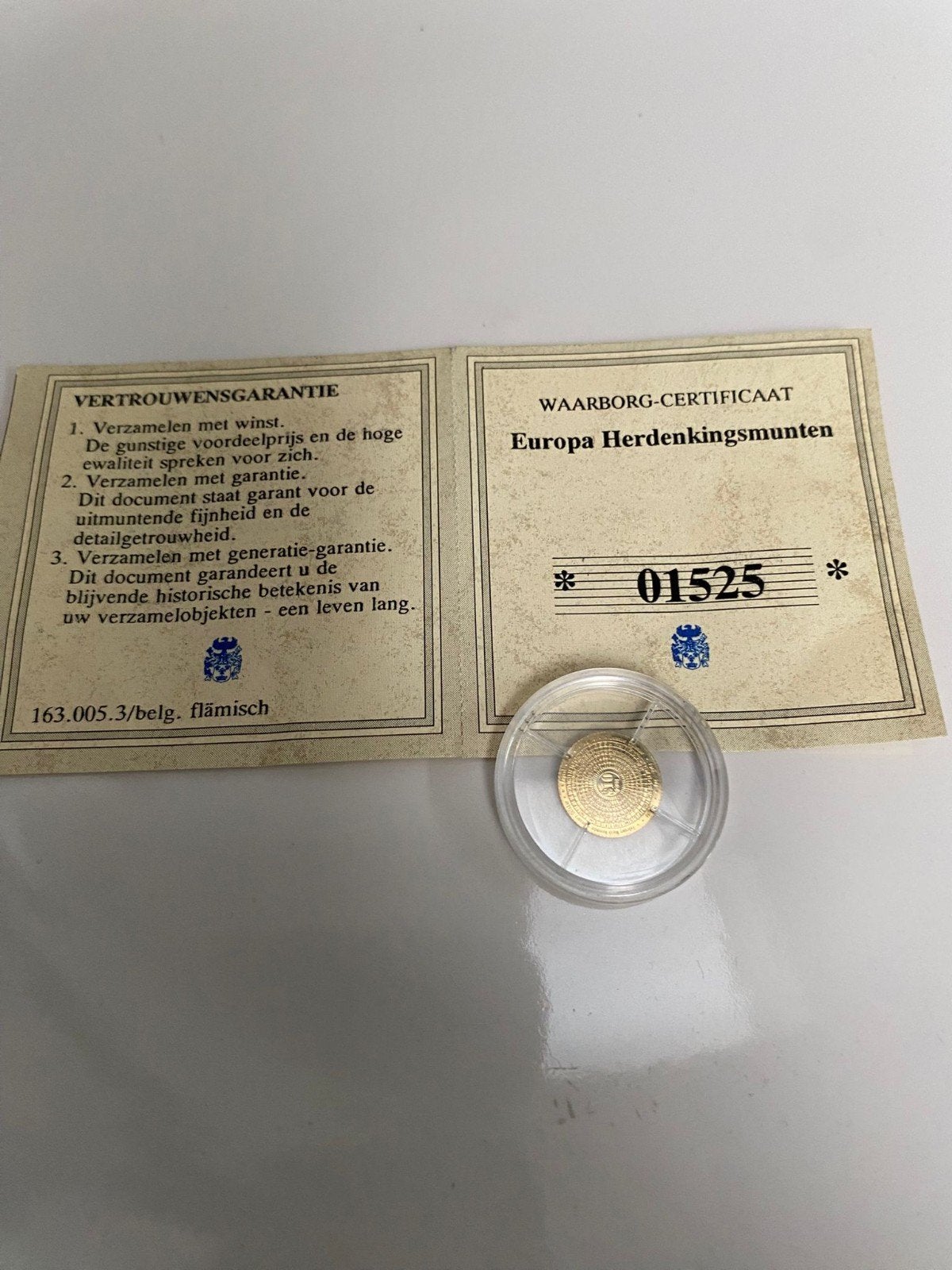 Geel gouden munt certificaat dollar, Verzenden, Goud