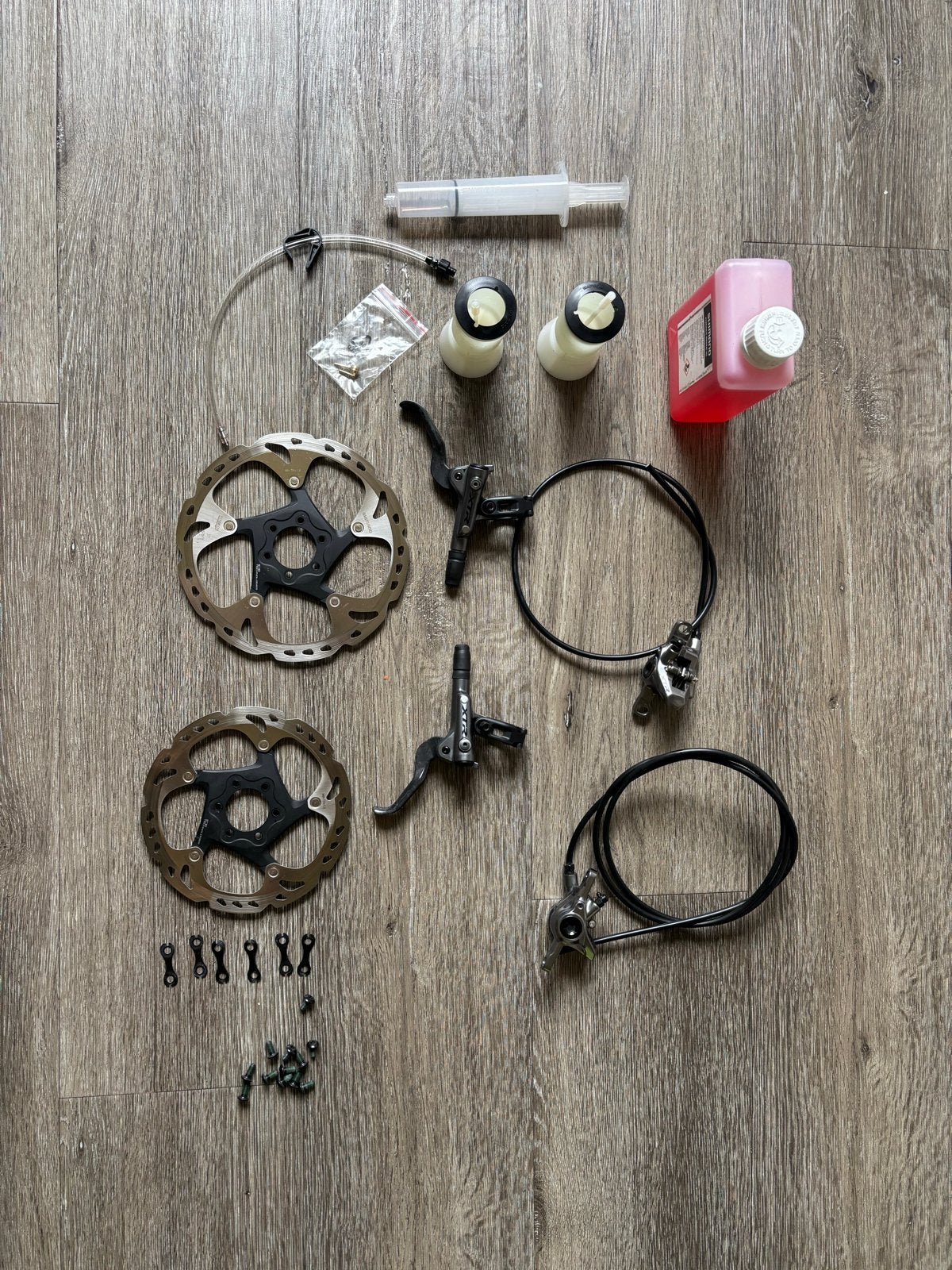 Shimano XTR M9100 Remset met Schijven en Accessoires, Remmen, Gebruikt, Ophalen of Verzenden, Aluminium