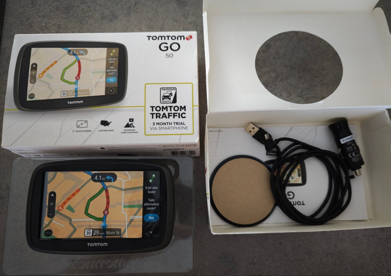 TomTom GO 50 Navigatiesysteem met USA kaart en NL taal, Auto diversen, Autonavigatie, Ophalen of Verzenden, Zo goed als nieuw