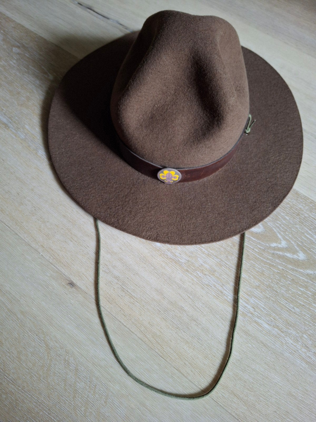 Scouting Hoed met riem en origineel speldje, Ophalen of Verzenden, Gedragen, 56 of 57 cm (M, 7 of 7⅛ inch), Hoed