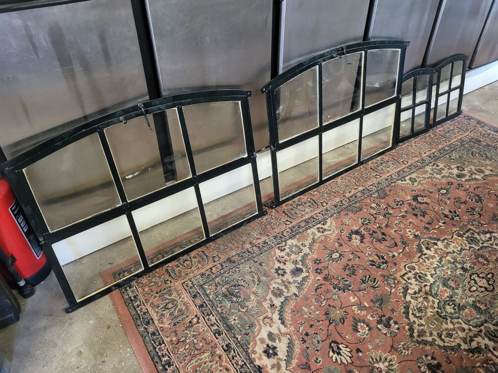 4 gietijzeren stalramen, mancave, vintage, kroeg, Ophalen, Gevelraam of Ruit, Gebruikt, Minder dan 80 cm