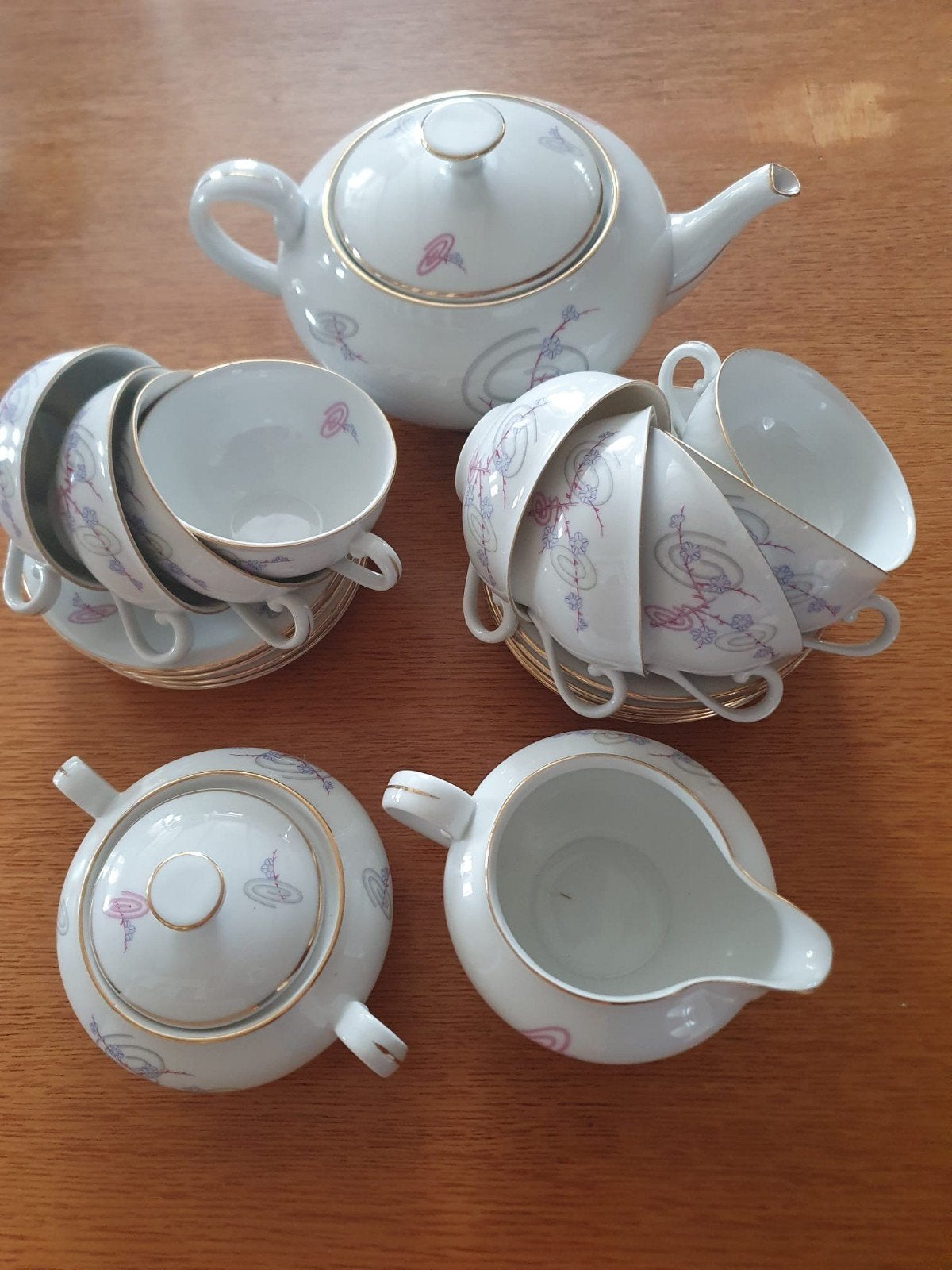 Vintage Tsjechoslowaaks Porseleinen Servies - Thee/Koffie, Antiek en Kunst, Ophalen