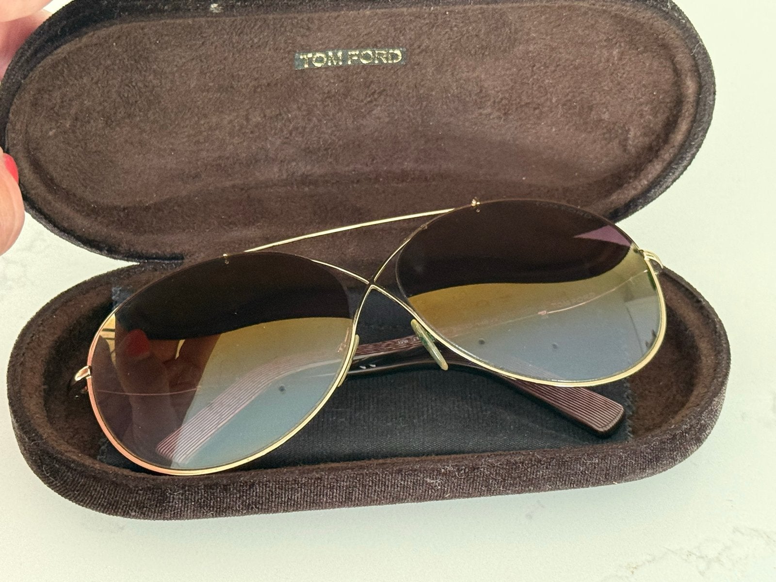 Tom Ford Isa Zonnebril met Koker, Sieraden, Tassen en Uiterlijk, Zonnebrillen en Brillen | Dames, Overige merken, Zonnebril, Bruin