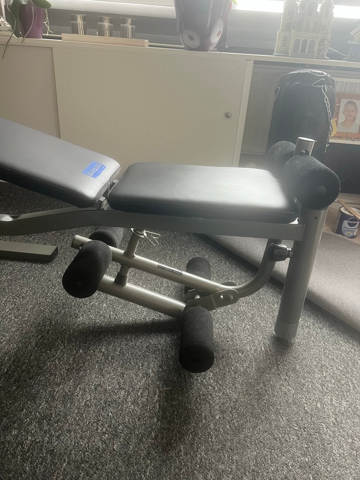 Domyos BM 530 Halterbank met Latpully en Beenmachine, Sport en Fitness, Ophalen, Gebruikt, Armen, Fitnessbank
